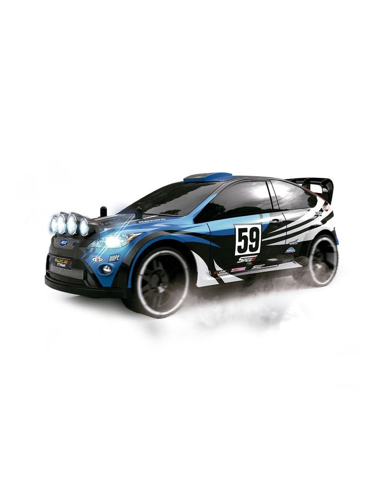 TACHAN R/C Voiture de rallye extrême radiocommandée Échelle : 1:16 2,4 GHz 28cm x 11cm x 14cm Couleur Bleu Noir