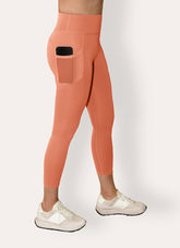 Legging fitness taille haute Rose