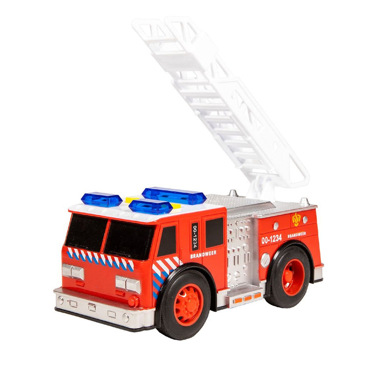 112 Camion de pompiers avec son et lumière 18 x 8 x 10,5 cm - petite voiture - véhicules de secours