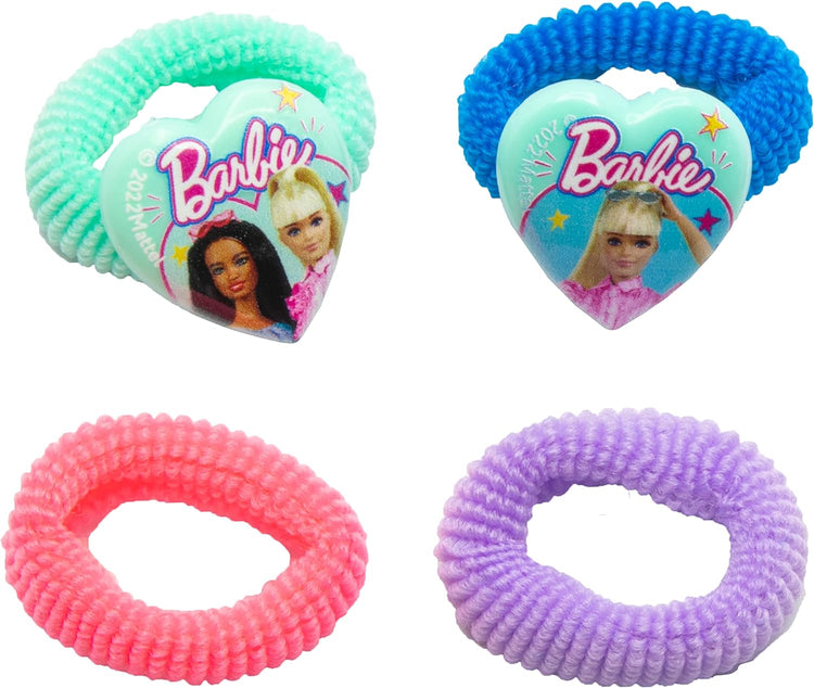 Barbie hair accessories set with 2 glitter hair clips, 4 hair bands, comb and mirror 19x4x16 cm