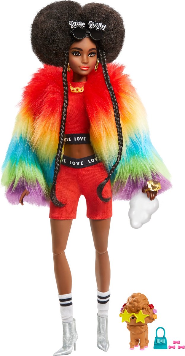 Barbie extra veste multicolore avec chien