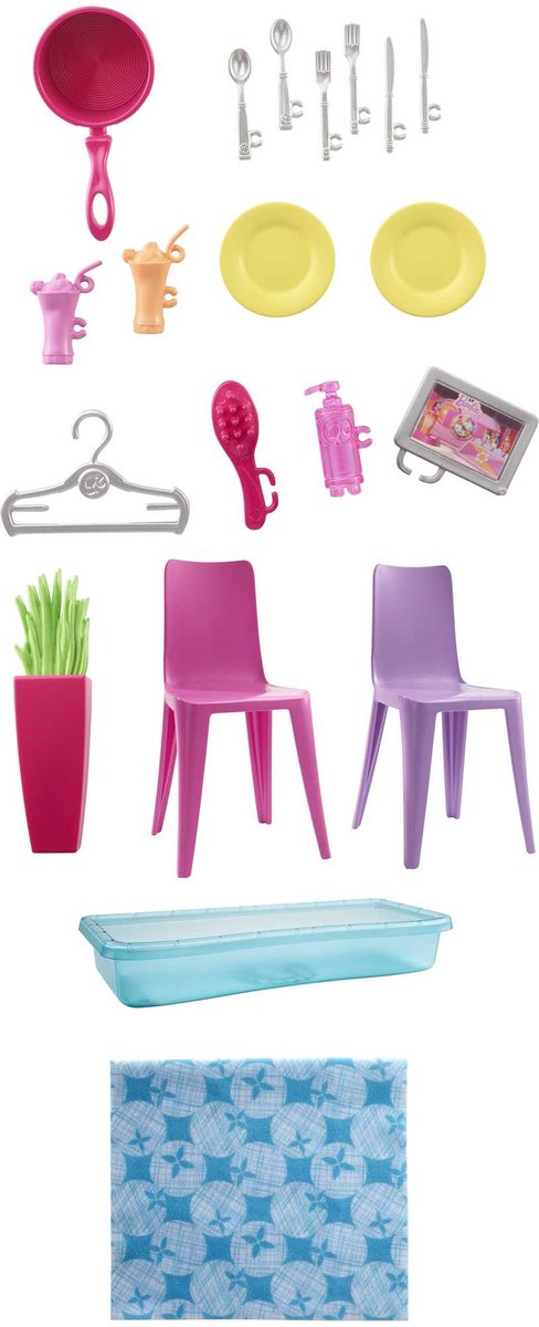 MATTEL Maison de poupée Barbie avec accessoires et poupée