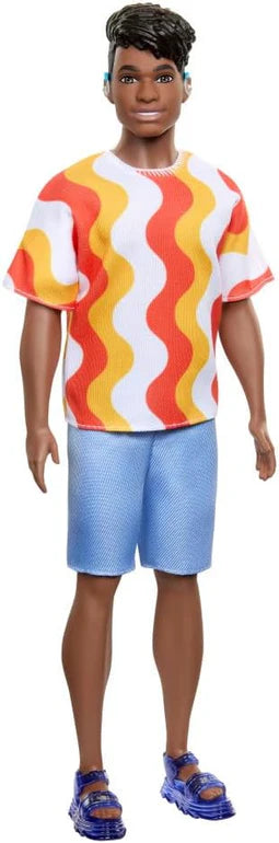 MATTEL Poupée Ken Fashionista T-Shirt vagues