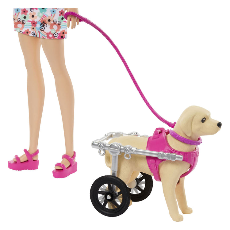 MATTEL Barbie chien marcheur avec chaise roulante