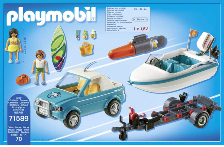 71589 Playmobil  Pick-up de surfeur avec speedboat PLAYMOBIL