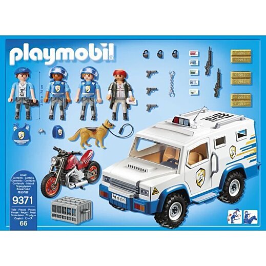 9371   Playmobil City Action - Fourgon Blinde Avec Convoyeurs De Fonds