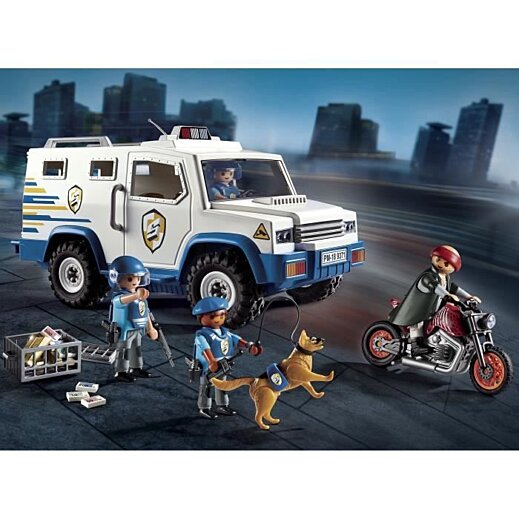 9371   Playmobil City Action - Fourgon Blinde Avec Convoyeurs De Fonds