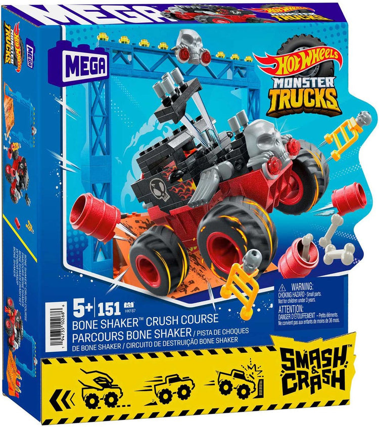 MATTEL Mega Hot Wheels Monster Trucks Bone Shaker Crash Track