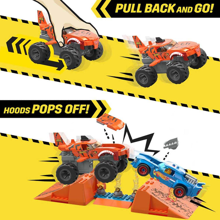 MATTEL Monster Trucks Hot Wheels - Tiger Shark Chocs et Fracas