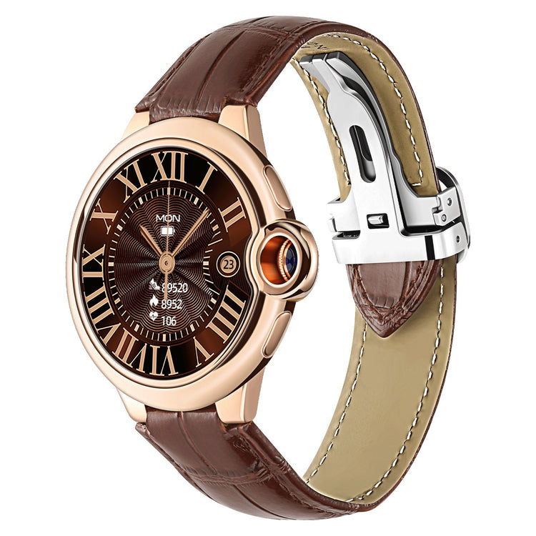 Montre connectée -Edition Elégance  2024  IP67  avec alliage haute résistance et bracelet en cuir de luxe