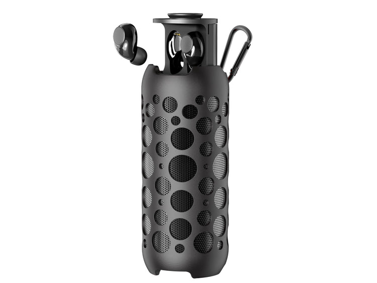 Enceinte Bluetooth 2en1 TWS 15W lumineuse - Inclus écouteurs sans fils Edition MixParty- Noir