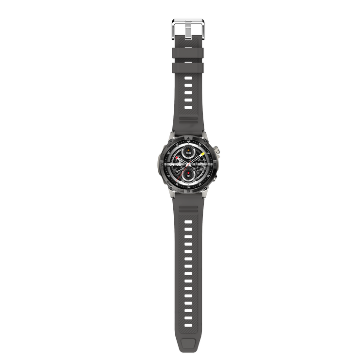 Montre connectée AMOLED  NASA GPS edition Ultra Pro  . écran couleur haute définition de 1,43 pouce - (avec bracelet silicone) coleur Gris