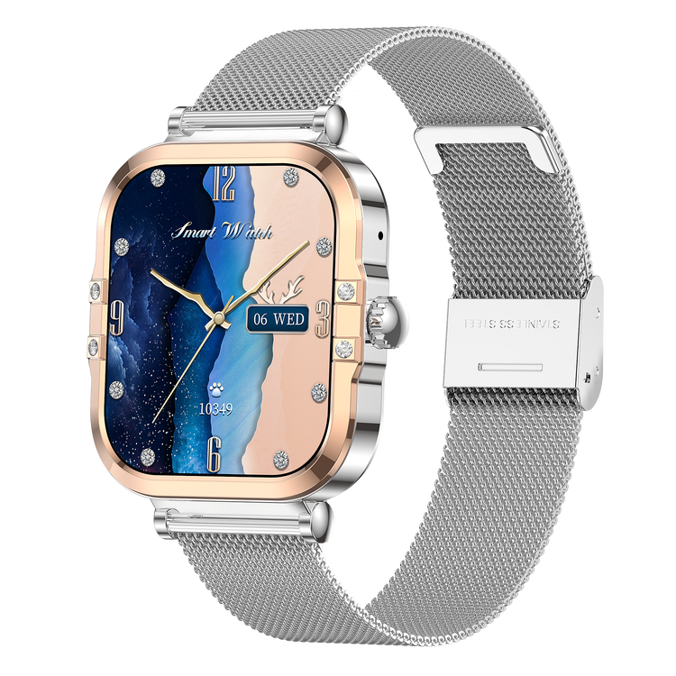 Montre connectée AMOLED- Edition Véga  (avec bracelet milanais) couleur Argent