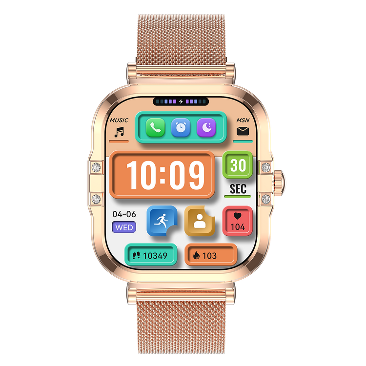 Montre connectée AMOLED- Edition Véga  (avec bracelet milanais) couleur Or