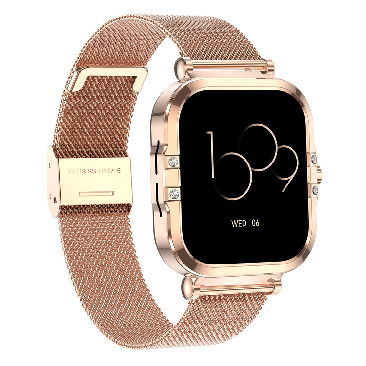 Montre connectée AMOLED- Edition Véga  (avec bracelet milanais) couleur Or