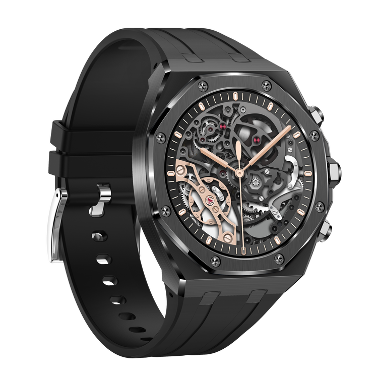 Montre connectée AMOLED  NASA édition  Arizona . écran couleur haute définition  (avec bracelet silicone) couleur cadran Noir