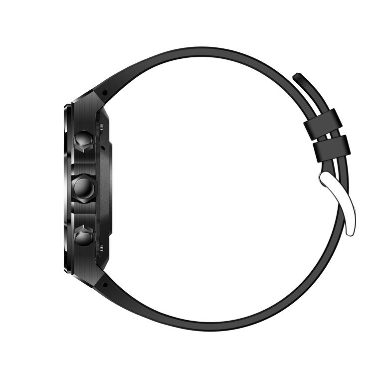 Montre connectée AMOLED  NASA édition  Arizona . écran couleur haute définition  (avec bracelet silicone) couleur cadran Noir