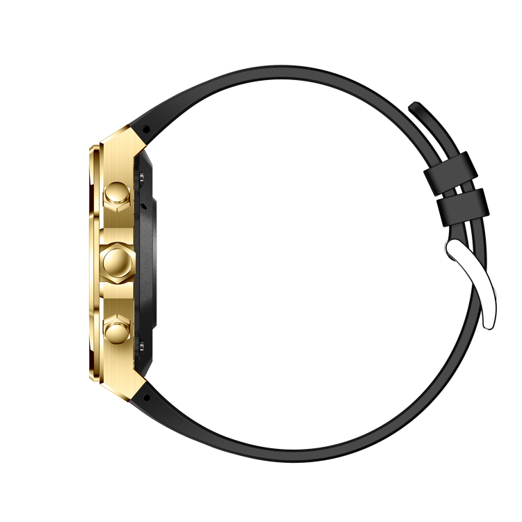 Montre connectée AMOLED  NASA  édition  Arizona  écran couleur haute définition  (avec bracelet silicone) couleur cadran OR