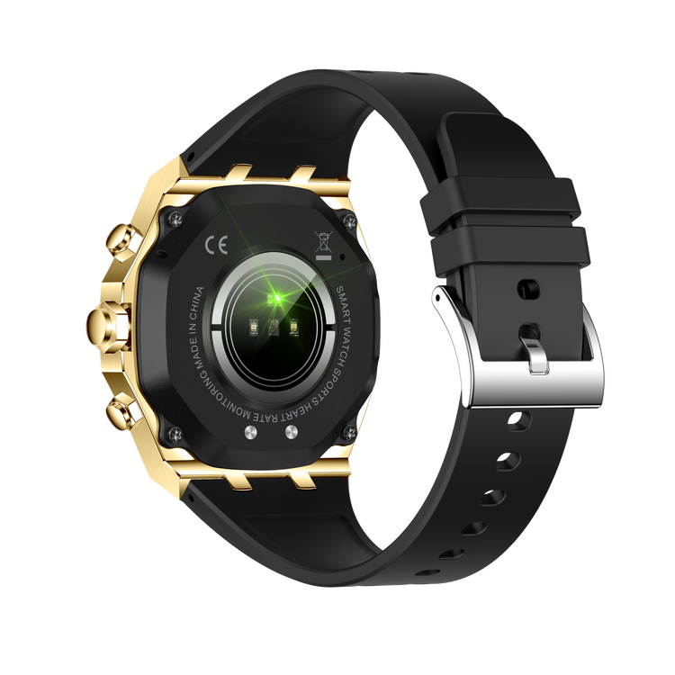 Montre connectée AMOLED  NASA  édition  Arizona  écran couleur haute définition  (avec bracelet silicone) couleur cadran OR