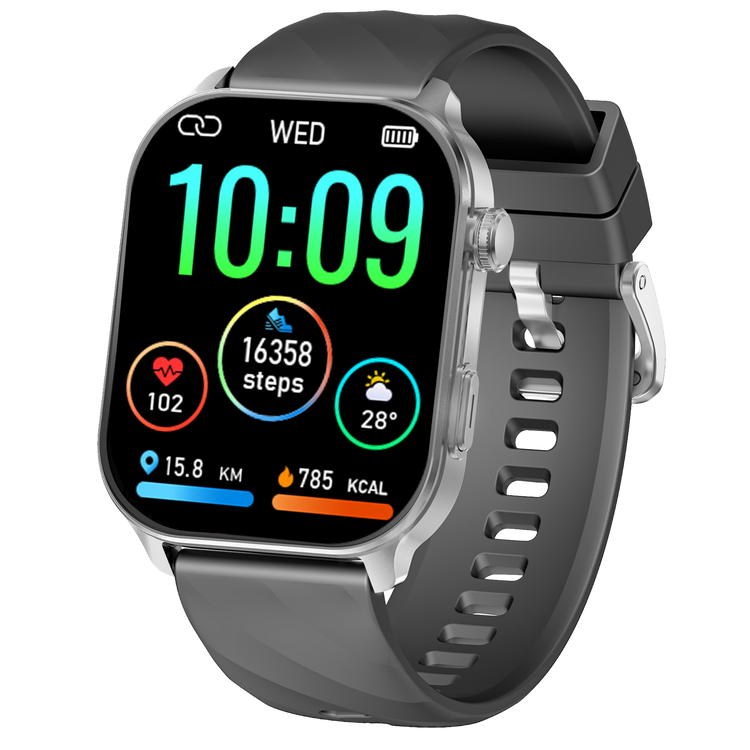 Montre connectée   GPS edition VIVA-PRO  écran haute définition avec un Verre de protection 2.5D bracelet silicone  couleur Noir