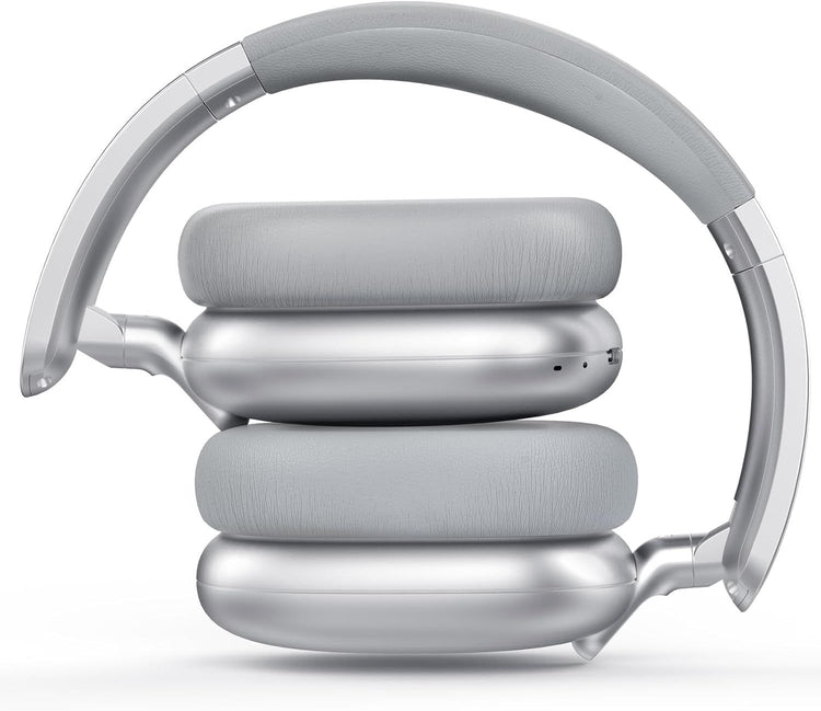 Casque Audio sans Fil édition FUNKY  à réduction Active du Bruit, Version Bluetooth  5.4 , Design Pliable léger, Oreillettes Confortables avec Basses Profondes, avec Micro couleur Argent