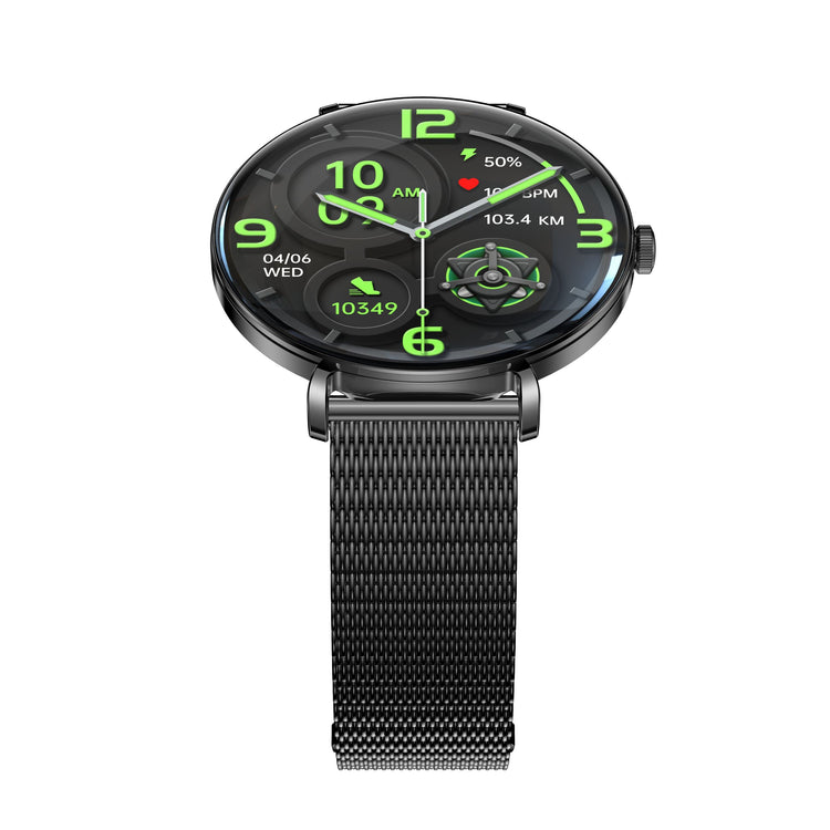 Montre connectée AMOLED- Edition Dolce Luna écran tactile 1,43 pouces (avec bracelet milanais) couleur Noir