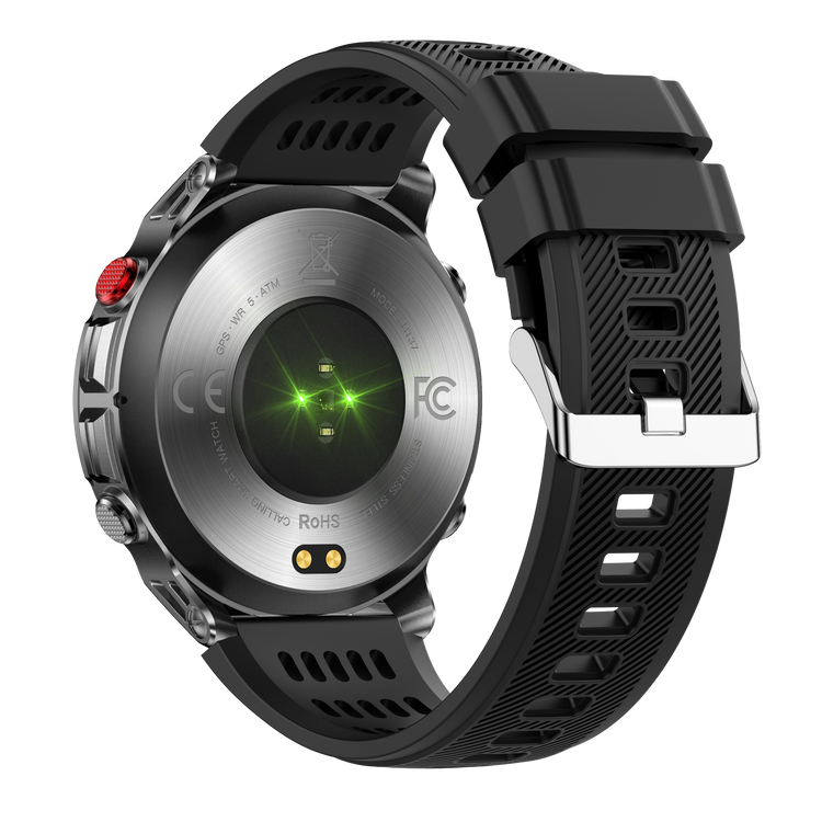 Montre connectée AMOLED  NASA GPS edition Ultra Pro 2  . écran couleur haute définition de 1,43 pouce - (avec bracelet silicone) couleur Noir