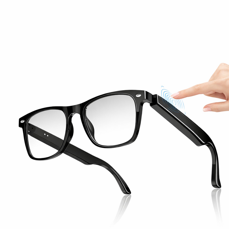 Lunettes intelligentes multifonctions NASA  édition . FUSION transmission Wi-Fi, Bluetooth  Microphone Et Haut-Parleur Intégré Monture Mat Noir  Verres  Incolore Modèle  Unisex design