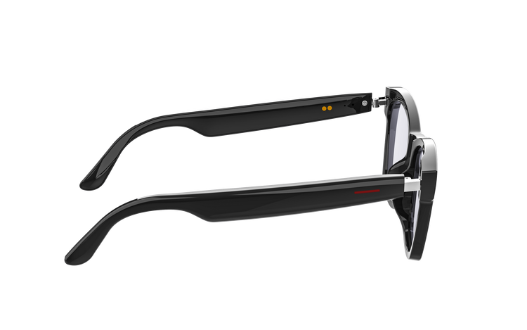 Lunettes intelligentes multifonctions NASA  édition . FUSION transmission Wi-Fi, Bluetooth  Microphone Et Haut-Parleur Intégré Monture Mat Noir  Verres  Incolore Modèle  Unisex design