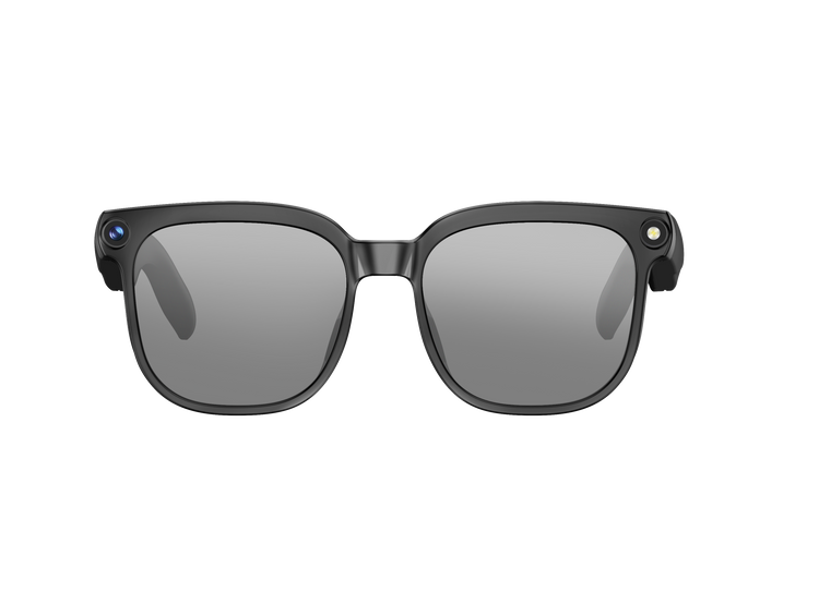Lunettes intelligentes multifonctions NASA édition . SOLAR Caméra : 8 mégapixels (1080p) à 30 images par seconde transmission Wi-Fi, Bluetooth Microphone Et Haut-Parleur Intégré Monture Mat Noir Verres Graphite Modèle Unisex design