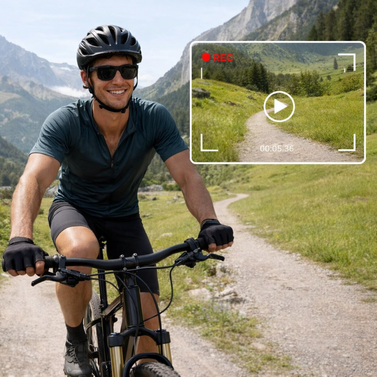 Lunettes intelligentes multifonctions NASA  édition VISION Caméra 8 MP  avec capteur  Photo & Vidéo Haute Définition transmission Wi-Fi, Bluetooth  Microphone Et Haut-Parleur  Intégré Monture Mat Noir  Verres  Graphite Modèle  Unisex design