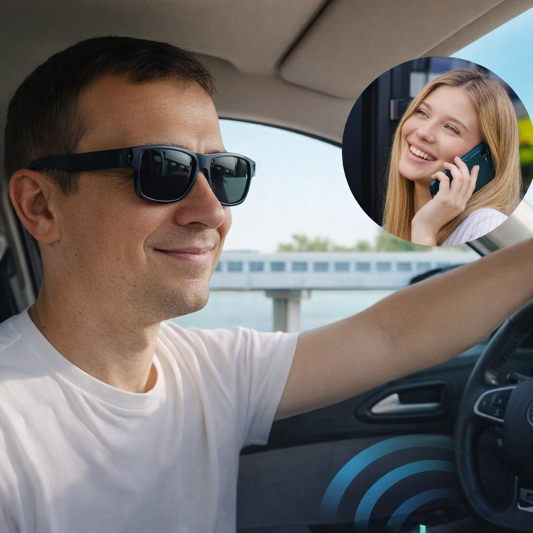 Lunettes intelligentes multifonctions NASA édition ICARE  transmission Wi-Fi, Bluetooth  Microphone Et Haut-Parleur Intégré Monture Mat Noir  Verres  Graphite Modèle  Unisex design