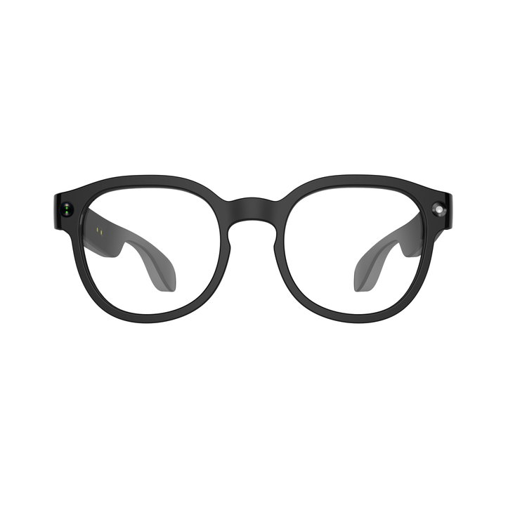 Lunettes intelligentes multifonctions NASA  édition FUTURA Caméra,prise de photos, enregistrement vidéo et audio, appels Bluetooth, lecture de musique, assistant vocal, transmission sans fil Wi-Fi, Monture Mat Noir Verres  Incolore Modèle  Unisex design