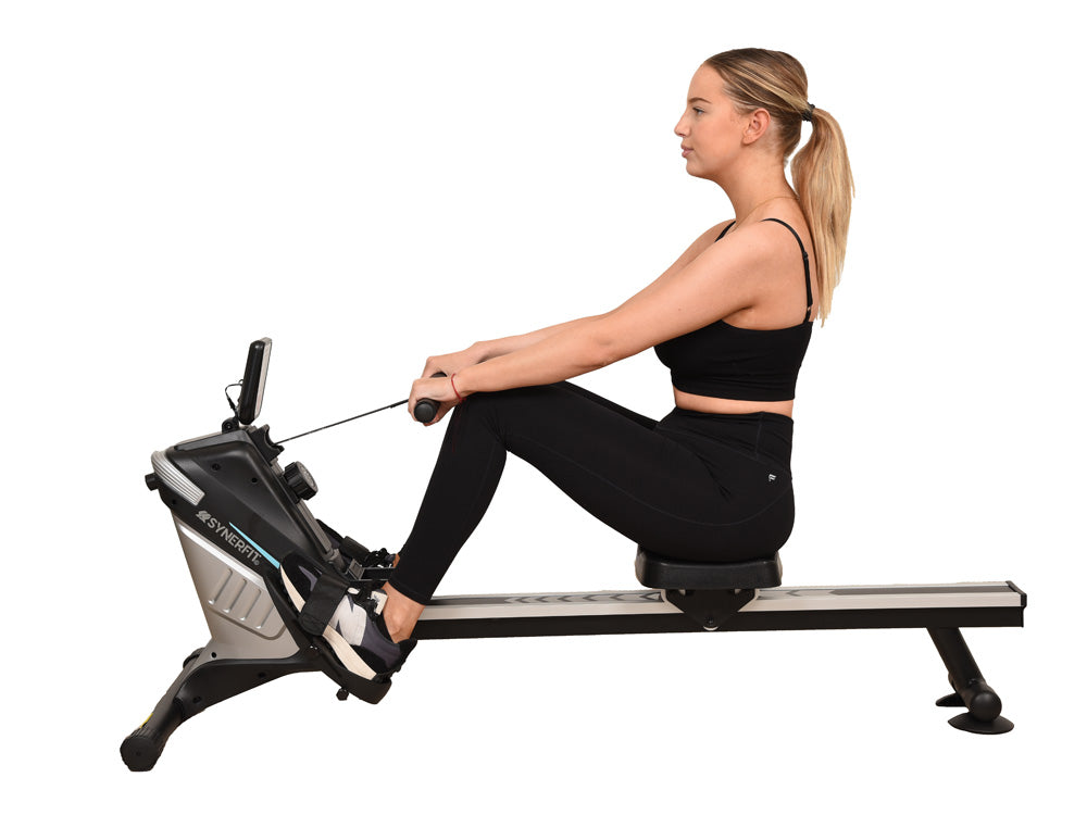 Rameur Magnétique Denver 152 Cm – Appareil De Fitness Silencieux Pour La Maison, Noir