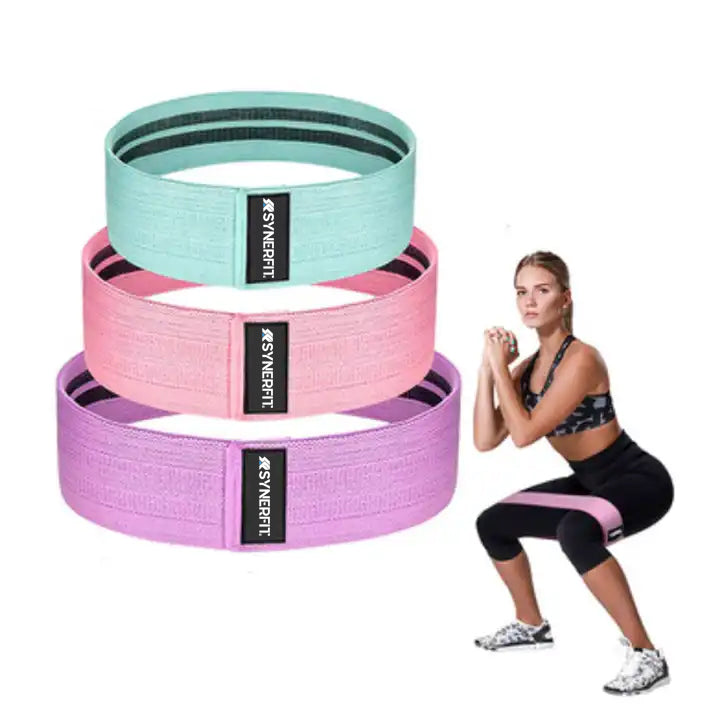 Lot de 3 bandes élastiques SYNERFIT de résistance physique- 3 tailles