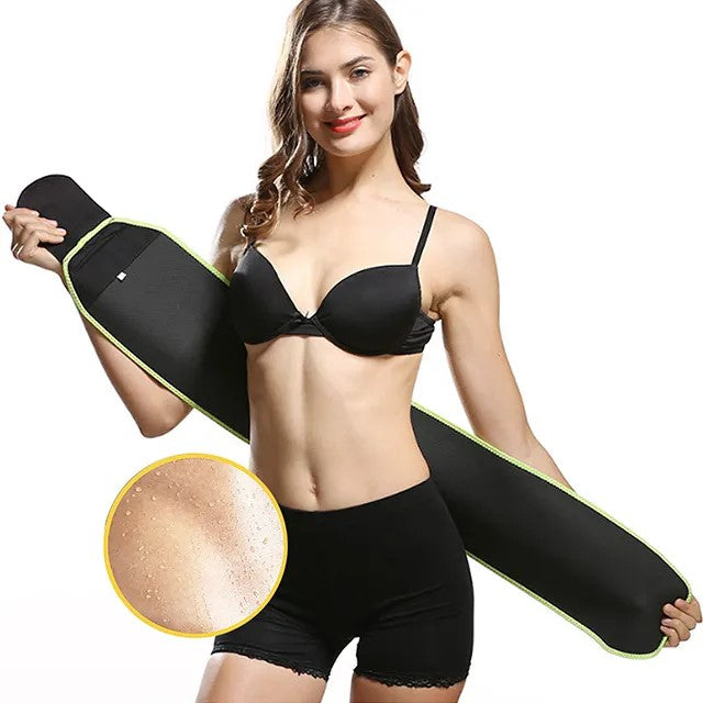 SYNERFIT Ceinture de sudation en néoprène et lycra - Taille unique Modéle Sauna fit  colorie Noir