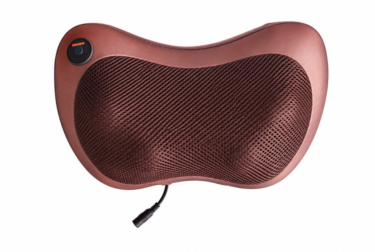SYNERFIT Coussin de massage Shiatsu thermique  4 vitesses,8 têtes de massage- Modèle  Balnéa  colorie Café , marron