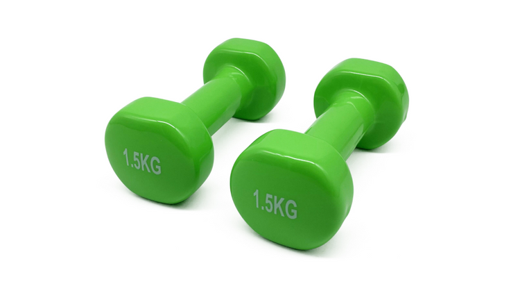 Paire d'haltères epoxy en vinyle antidérapant 2x1.5Kg