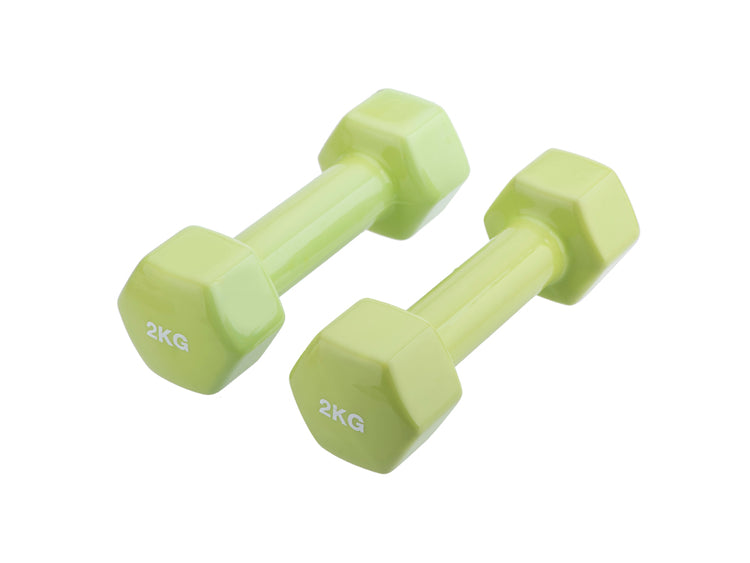 Paire d'haltères epoxy en vinyle antidérapant 2x2Kg