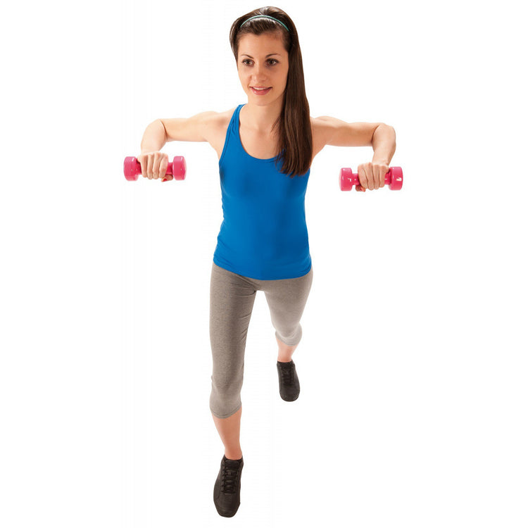 Paire d'haltères epoxy en  vinyle antidérapant 2x0.5Kg