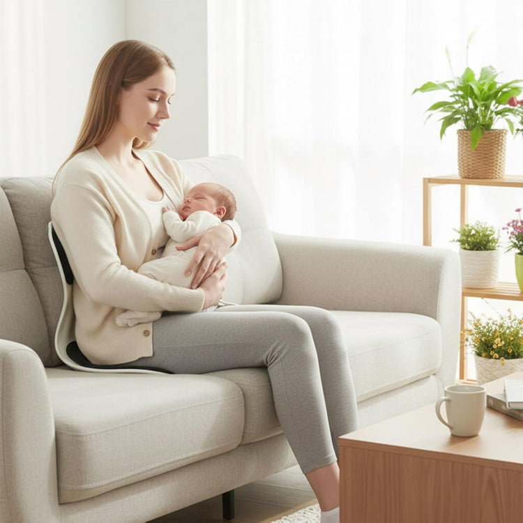 Coussin de siège SYNERFIT en mousse à mémoire de forme de L intégré avec soutien lombaire, coussin de chaise de bureau orthopédique ergonomique  modèle Celia  colorie Noir écru