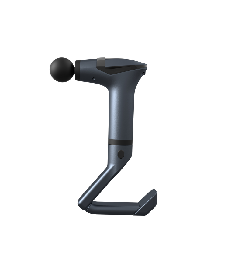 Pistolet de Massage Musculaire  SYNERFIT  6 Vitesses Réglables  3 en 1 masseur dos et cervicales poignée amovible,modéle  Move Gun  colorie Gris