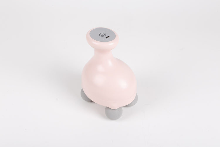 Mini masseur portatif vibrant  SYNERFITà 4 têtes 6  intensités de massage pour le corps  pour la tête, le cou, le dos, les bras, les épaules, le relâchement de la douleur  modèle Thera Gun   colorie  poudre