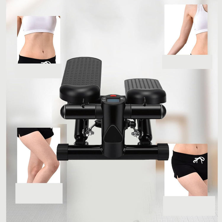 Stepper  SYNERFIT pour l'Entraînement à Domicile  Hauteur des Pédales et Résistance Réglables Écran LED  nombre de pas, calories, temps  Câbles Robustes Capacité de Charge Jusqu'à 150 kg modèle TREXFIT  colorie Noir/Jaune
