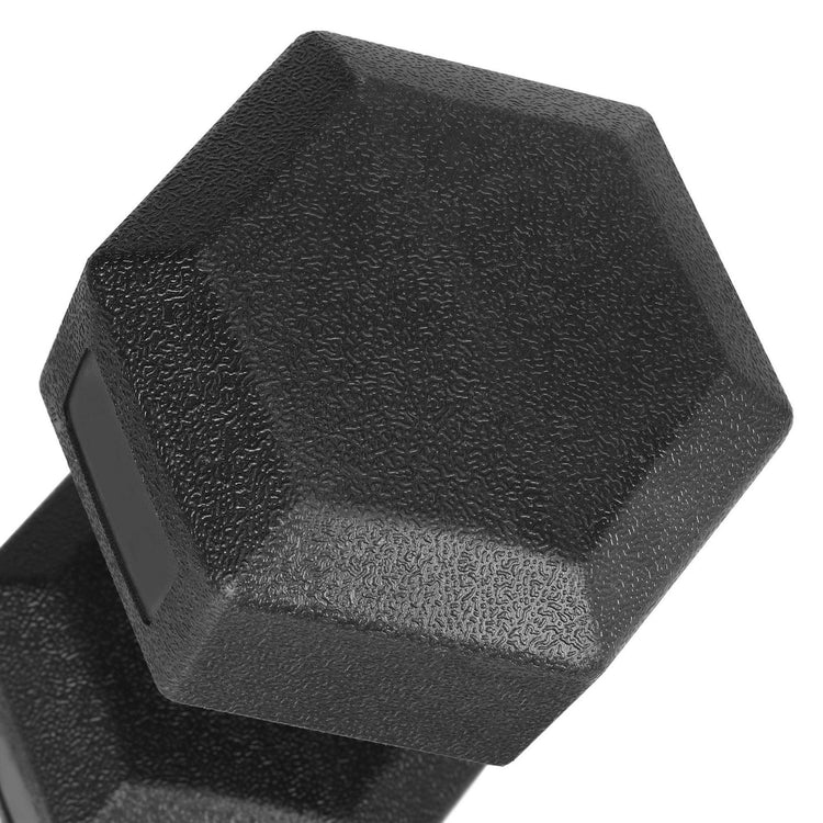 Lots de 2 Haltères hexagonal  SYNERFIT  écologique en acier recouvert de PVC Noir, 2,5 kg  l' unité