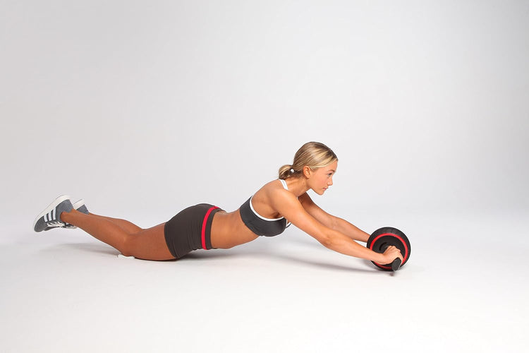 Roue abdominale Synerfit  multifonction – Entraînement complet à domicile, tous niveaux- modèle  PerfectCarve -  colorie Noir/ Rouge