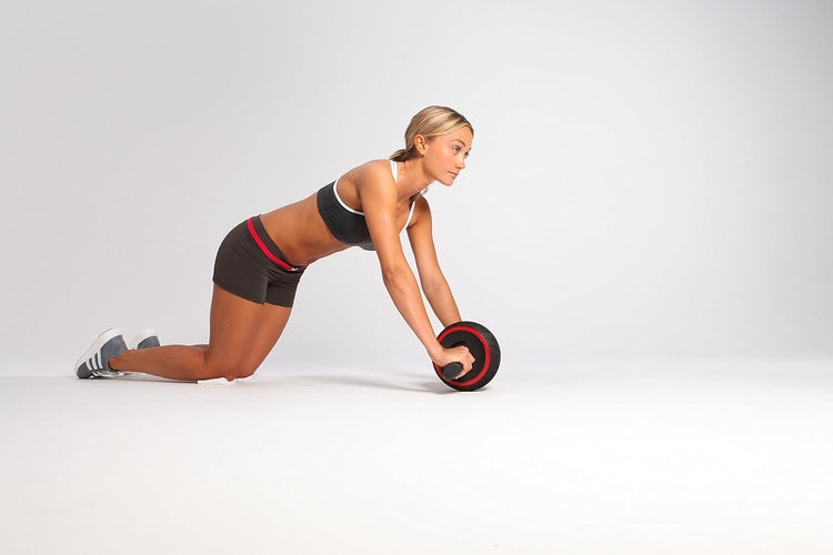 Roue abdominale Synerfit  multifonction – Entraînement complet à domicile, tous niveaux- modèle  PerfectCarve -  colorie Noir/ Rouge