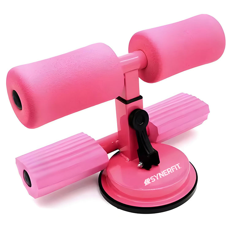Barre de sol pour abdominaux SYNERFIT Ventouse - Réglable - Portable -  entraînement- Pour la, maison, les voyages, l'extérieur, l'intérieur, le travail, le yoga  colorie Rose