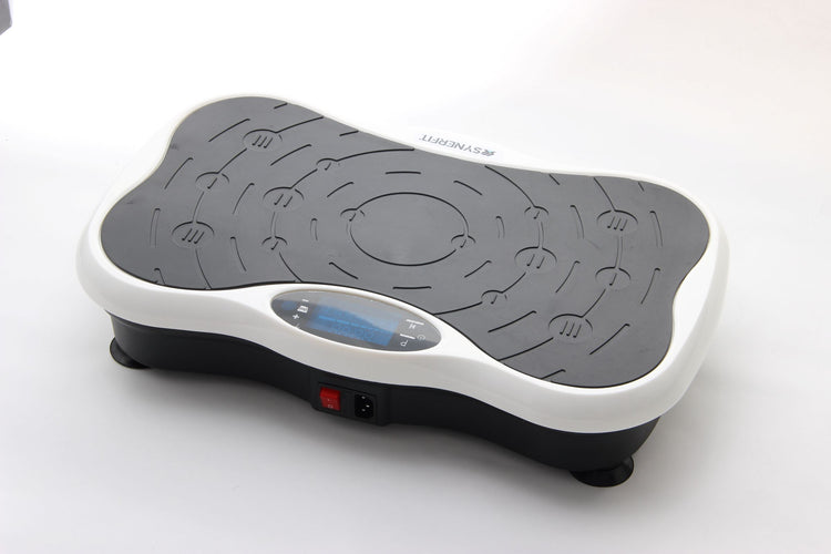 Plateforme vibrante SYNERFIT de remise en forme modèle Powerfit  53 x 32 x 100 cm avec poignée colorie Blanc