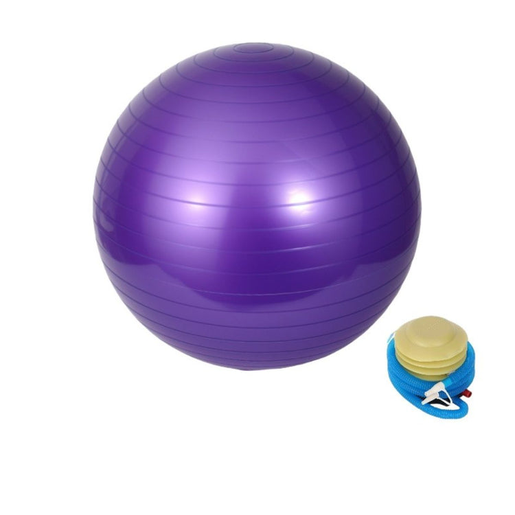 Ballon de Gymnastique Fitness Anti-éclatement Synerfit Ø65cm -pour Sport, Yoga, Pilates, Grossesse et l'accouchement Anti-Explosive Ultra-épaisse avec Pompe Pied Gonflable couleur Bleu